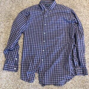 Polo Ralph Lauren Size Large Vintage Plaid Button-up Long Sleeve Shirt